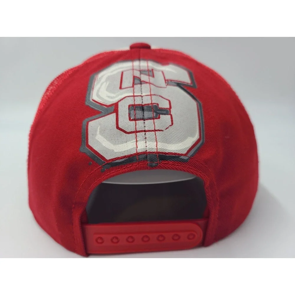 NC State University Wolfpack Adidas Distressed Mesh Trucker Snapback Hat Cap Men